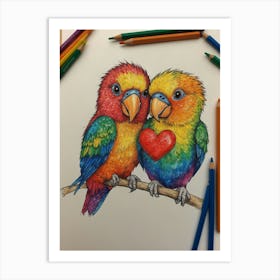 Lovebirds 7 Art Print