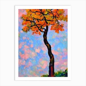 Goldenrain Tree tree Abstract Block Colour Art Print