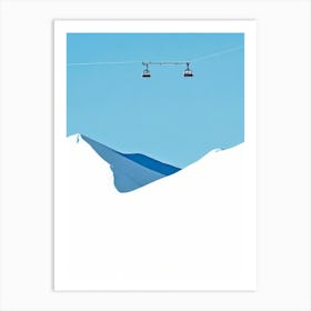 Aspen, Usa Minimal Skiing Poster Art Print