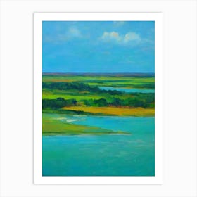 Kakadu National Park Australia Blue Oil Painting 1  Art Print