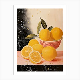 Art Deco Lemons 2 Art Print