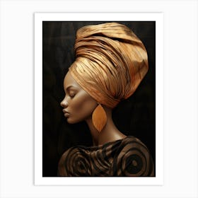 African Woman In Turban 7 Poster