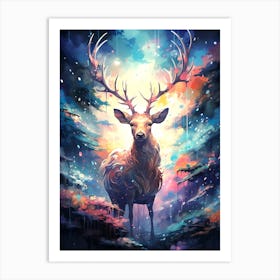 Deer In The Forest 3 Art Print