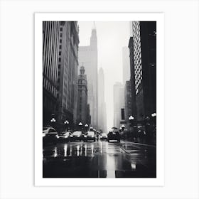 Chicago, Black And White Analogue Photograph 4 Art Print