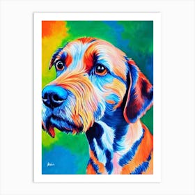 Wirehaired Vizsla Fauvist Style Dog Art Print