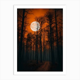 Full Moon In The Forest 8 Art Print