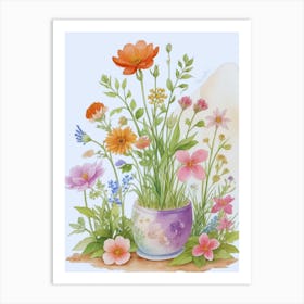 Flowers In A Vase 13 Art Print