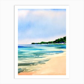 Ngwe Saung Beach 2, Myanmar Watercolour Art Print