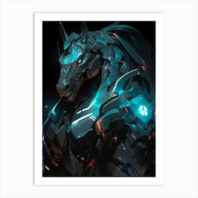 Futuristic Horse 1 Art Print