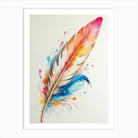 Feather Painting Art Print