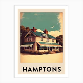 Hamptons 2 Vintage Travel Poster Art Print