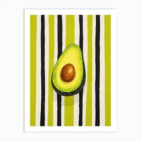 Avocado Fruit Summer Illustration 4 Art Print