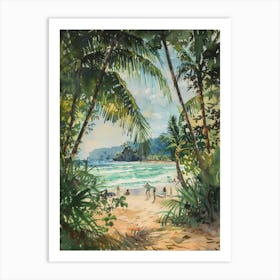 Tropical Beach Art Print