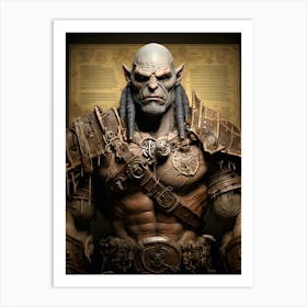 Warcraft Orc Art Print