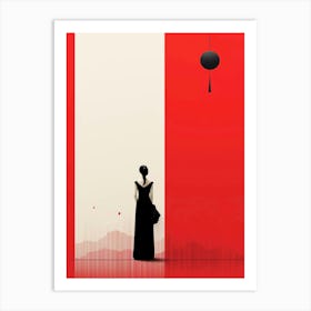 MInimal modern Geisha Art Print