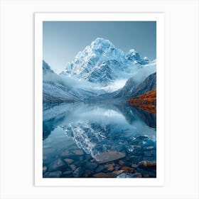 Nepal Mountain Lake Art Print