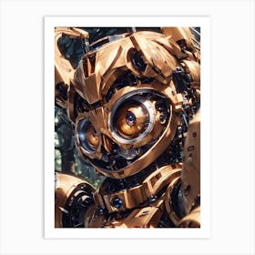 Golden Robot Art Print