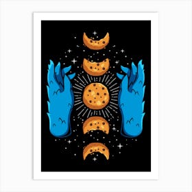 Cookie Moon Phases Art Print