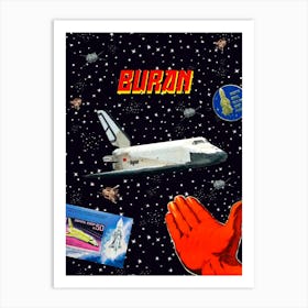 Buran: Gagarin space art — Soviet space art [Sovietwave] Art Print