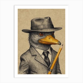 Bird In A Suit 1 Art Print