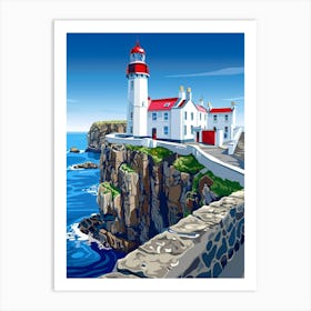 Lighthouse On The Cliff Art Print