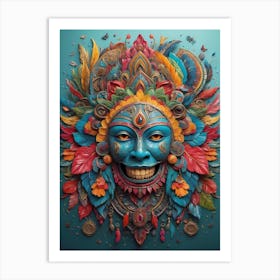 Mask Of The Gods 4 Art Print