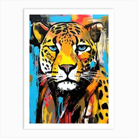 Neo-Cheetah Rhapsody Art Print