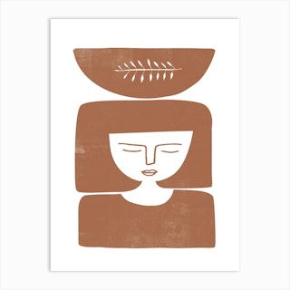 Nz Terracotta Bowl Art Print