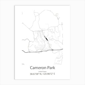 Cameron,United States Minimalist Map Art Print