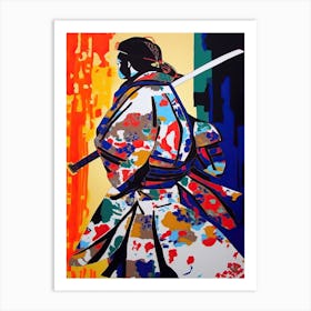 Samurai In Fauvist Matisse Japanese Style  7 Art Print