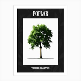 Poplar Tree Pixel Illustration 3 Poster Art Print