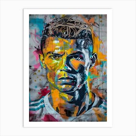 Cristiano Ronaldo pop art graffiti Art Print