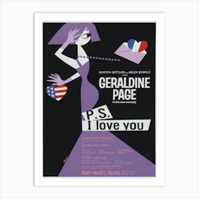 Ps I Love You Theatre Poster 1964 Art Print