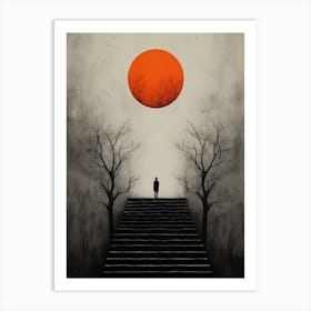 Blood Moon Rises Art Print