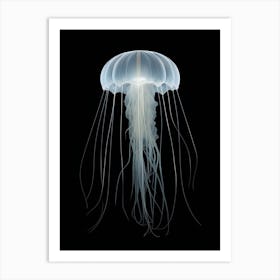Moon Jellyfish Simple Painting 4 Art Print
