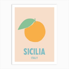 Sicilia, Italy, Graphic Style Poster 2 Art Print