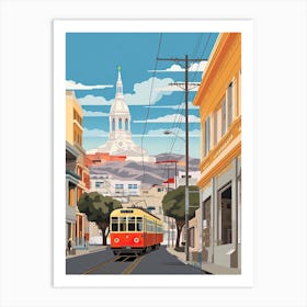 Cape Town, South Africa, Graphic Illustration 3 Art Print