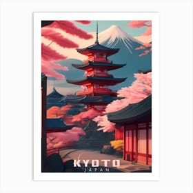 Kyoto Japan Retro Travel Art Print