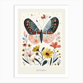 Colourful Insect Illustration Butterfly 21 Poster Art Print