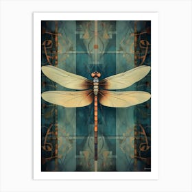 Dragonfly Geometric 3 Art Print