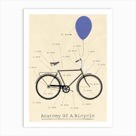 Anatomy Of A Bicycle Art Print