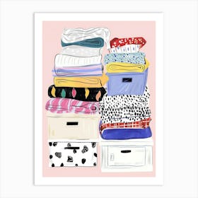 Stack Of Clothes 11 Art Print