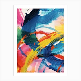 Colourful Brush Strokes 5 Art Print