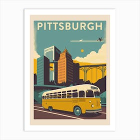 Pittsburgh Vintage Travel Poster Art Print