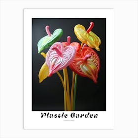 Bright Inflatable Flowers Poster Flamingo Flower 2 Art Print