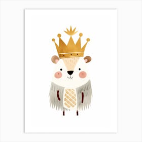 Little Hedgehog 4 Wearing A Crown Art Print