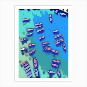 Boats In The Sea Art Print