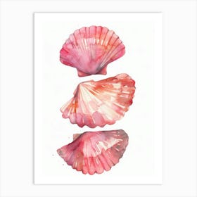 Watercolor Seashells Art Print