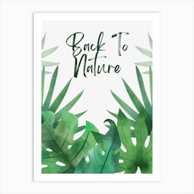 Back To Nature green Art Print