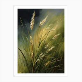 Wild grass, old oil painting,Colorado Arts, Vermont Arts,Montana Arts,Alaska Arts.14 Art Print